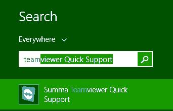 Windows 7 Click on Windows start button and type team (without the quotes)