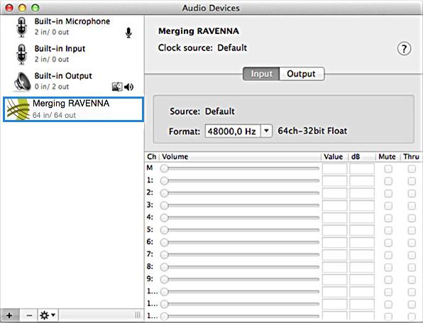 Monitor using Built-in Mac Aggregate Object To Monitor the Horus / Hapi outputs using the MAC OSX built-in Outputs using the Mac Aggregate Device.