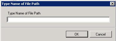 Type the name of the File Path. 3. Click OK to confirm. The name of the new file path is displayed in the main list under the selected COM group.