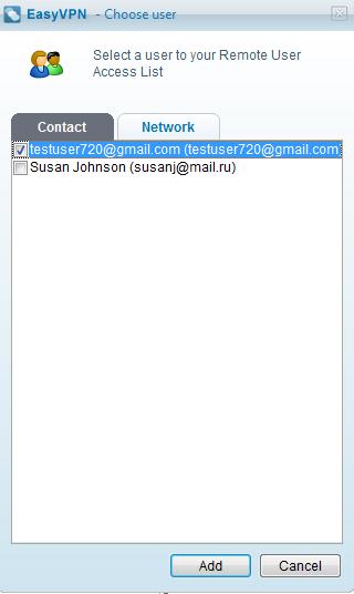 iv. Select your username as registered with the primary email address at work. The user name will appear at the upper pane in the 'Configure' dialog. v.
