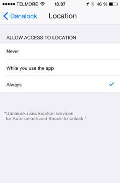 iphone, a warning will occur asking you to activate location services.