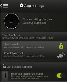 danalock App: Re-activate Auto unlock Re-activate Auto unlock If you have used the Knock to unlock feature you will have to manually switch back to auto unlock in the