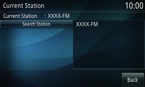 By pushing [Search Station] button, current station is renewed without doing the