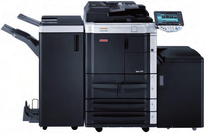 When productivity counts go for the ineo 751 A black&white printer in a high-volume department, in-house printroom or external printshop has to be an extremely robust and reliable machine.