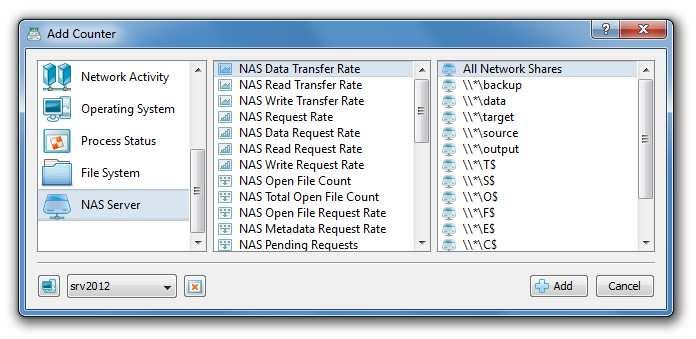 11 NAS Server Performance Monitoring SysGauge includes an extensive set of NAS performance monitoring counters allowing one to monitor the performance of Windows-based NAS servers including the NAS