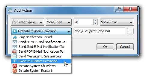 In order to customize notification sounds, press the 'Options' button located on the main toolbar, select the 'Sounds' tab and press the 'Add' button to add a custom sound file.