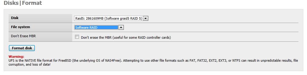 (CIFS, FTP, etc.) For CIFS you have to create share. To remove a RAID array, remove the mount point first and delete the RAID.