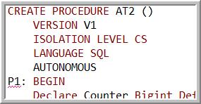 Autonomous native SQL procedures A DB2 11 native SQL procedure can function as an autonomous transaction An Autonomous Transaction can commit work outside the commit scope of the