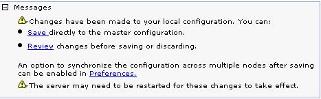 5. As soon as you save changes to your workspace, you will see a message in the Messages area reminding you that you have unsaved changes. See Figure 12.