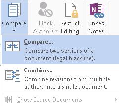 Comparing Documents In the past, it has been difficult for those of us using adaptive technology to use the Compare Documents tools in Word. That has changed.