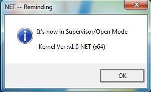 10) When you are in Supervisor Mode, the system will pop up the following figure to warn you when Windows is up.