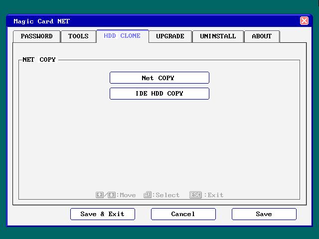 7 HDD Clone Net Clone allows you to maintain 200 PCs at the same time. You can use this function to transfer hard drive data through a master computer to the rest computer over network. 7.