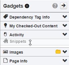 Rearranging Sidebar Gadgets A user may relocate the gadgets on the sidebar by dragging them into a different order.