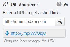 URL Shortener Gadget Overview Authority Level: All user levels by default; administrators may restrict access through access settings.