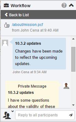 Messages within a workflow may be either public or private.
