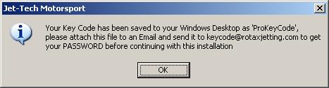 When the software has loaded, this message will be displayed.