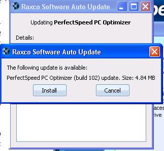 Configure PerfectSpeed PC Optimizer's Advanced Options You can also specify the option to Prompt prior to installing updates of PerfectSpeed.