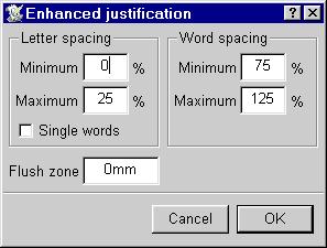 66 FORMATTING TEXT CHAPTER 5 5.7 Enhanced Justification Menu Text Format When a paragraph is justified, both left and right edges are aligned to the margins.