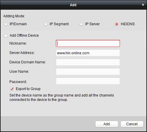 Figure 9. 11 Access Device via ivms4200 5. Click the Apply button to save and exit the interface. 9.2.3 Configuring NTP Server Purpose: A Network Time Protocol (NTP) Server can be configured on your DVR to ensure the accuracy of system date/time.