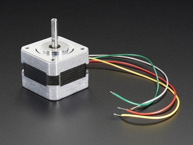 Using Stepper Motors In this example we'll wire up and use a bi-polar stepper motor with recommended 12V motor voltage, and 200 steps per rotation.