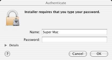 Enter the administrator password for your Mac