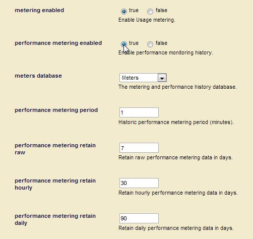 MarkLogic Server Monitoring History 3.2 Enabling Monitoring History on a Group In order to collect monitoring history data for your cluster, you must enable performance metering for your group. 1.