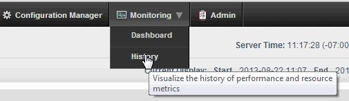 MarkLogic Server Monitoring History 3.4 Viewing Monitoring History You can display the Monitoring History by doing the following: 1.