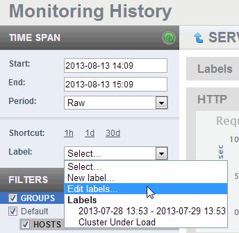 MarkLogic Server Monitoring History 3. You can keep the default name for the label, or change it to be more descriptive. Click Save. 4.