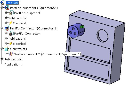 Page 34 4. Click to select a connection point available on the equipment, Cavity1 for example.