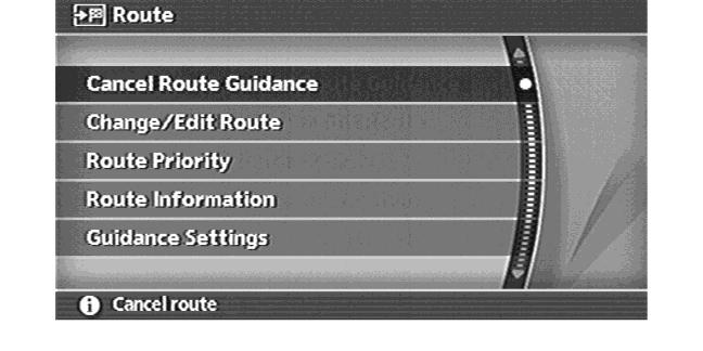 ROUTE SETTING During route guidance, you can modify the route conditions or confirm the route information. Set the appropriate route condition according to your purpose. BASIC OPERATION 1.