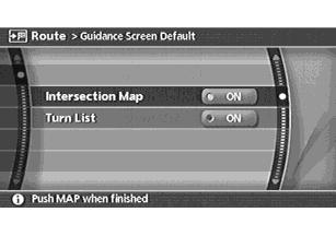 VISUAL GUIDANCE SETTINGS NAV2914 1. Highlight [Guidance Screen Default] and push <ENTER>. 2.