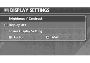 Display off NAV3100 To turn off the display, push <ENTER> and turn the [Display off] indicator on, and