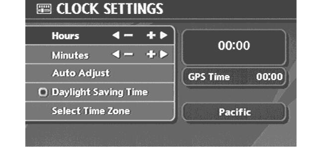 CLOCK SETTINGS This allows you to change the clock settings. Basic operation 1. Highlight [Clock] and push <ENTER>. 2. Highlight the preferred adjustment item. 3.