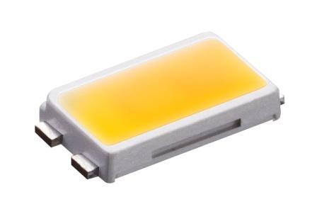 Samsung Middle Power LED Package: LM561B The LM561B features a superior 160lm/W light efficacy, the highest available among mid-power LED packages (65mA, 5000K CCT, 80 CRI) in a compact package.