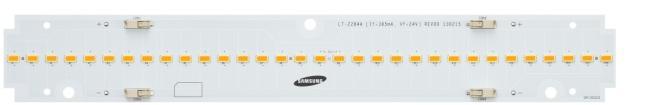 Samsung LED Linear Engine: H-series The new Samsung H-Series is comprised of four ranges of LED modules with different form factors and luminous flux, to satisfy a