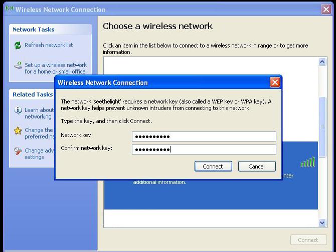 A window will appear displaying the wireless networks in your area.
