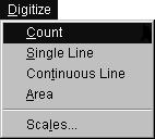 Counting Count mode tells you how many points have been entered with the digitizer.