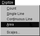 Digitizing areas Area mode calculates the area of a closed shape. For example, you might use this mode to measure the surface area and perimeter of a regular or irregularshaped slab.