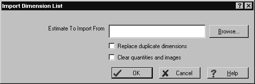 There are options for replacing duplicate dimensions and for clearing the quantities and