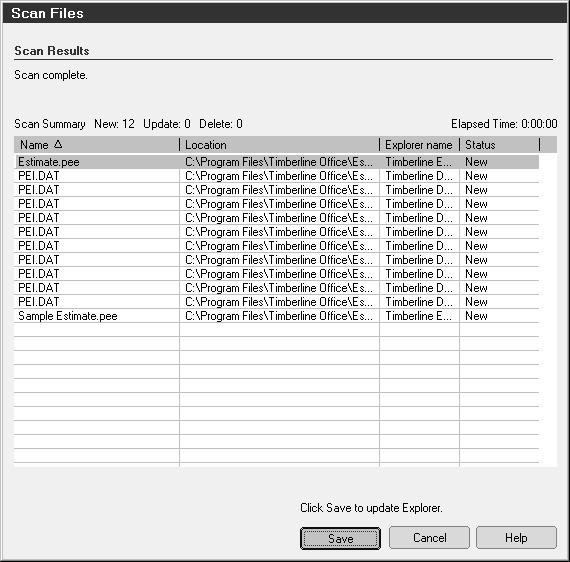 Get Started With Estimating Explorer 18 Section 2 5 The estimates and database located in the folder you specified appear in the