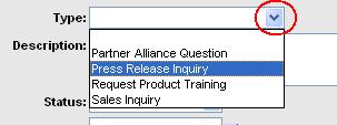 If there are no previous inquires, then no records will show up in this view. The following inquires can be submitted in this view: Create a new Inquiry: 1. Click on the New button: 2.
