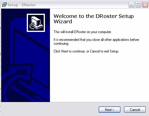 Next, the welcome screen for the installation wizard will display as shown below.