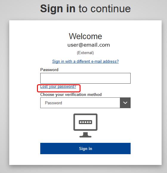 2.7. Password lost? Click on the "Lost your password?