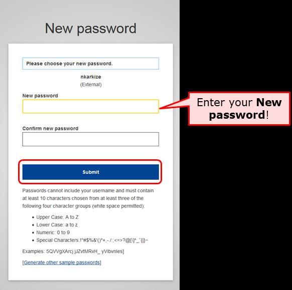 2.5. Set your password Click the link in your e-mail to set your password Password Tip Click on "Proceed" to log-in Click the link in your e-mail to set your password Once you have registered with EU