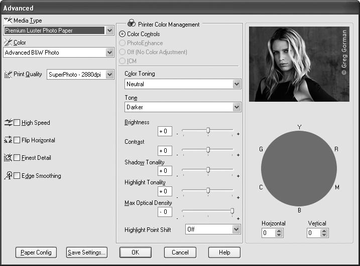 Printing with Epson Drivers for Windows 75 3. Click Custom, then click Advanced.
