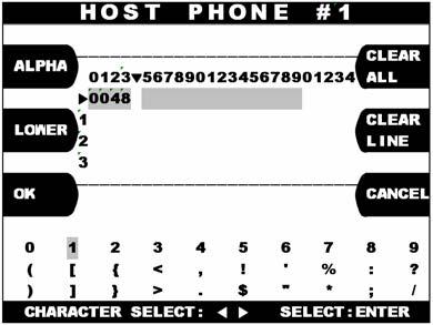 Chapter 4. Operator Functions 4.3.2 Telephone Number The TELEPHONE NUMBER function is used to enter the Primary Telephone Number and the Backup Telephone number of the host.