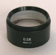 Components Auxiliary lenses 0,3x, 0,5x, 1,5x, 2,0x Eyepieces 10x (Std.