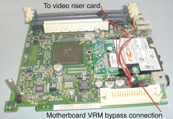 Route the VRM bypass wire around the motherboard,