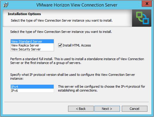 Figure 9 Select the View Standard Server installation option.