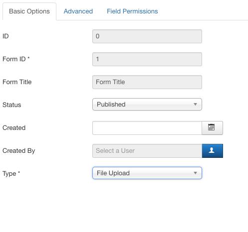 File Upload File upload allows a file to be uploaded with the form. This pdf can be stored on the website. This field type is good if you want to include an upload of a abstract for example.